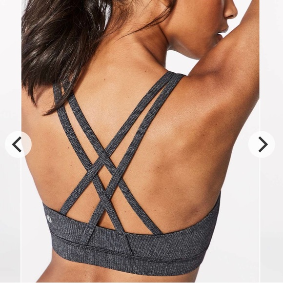 lululemon athletica Other - Lululemon Energy Bra
Power Luxtreme Variegated Knit Black Heathered Black Size 6